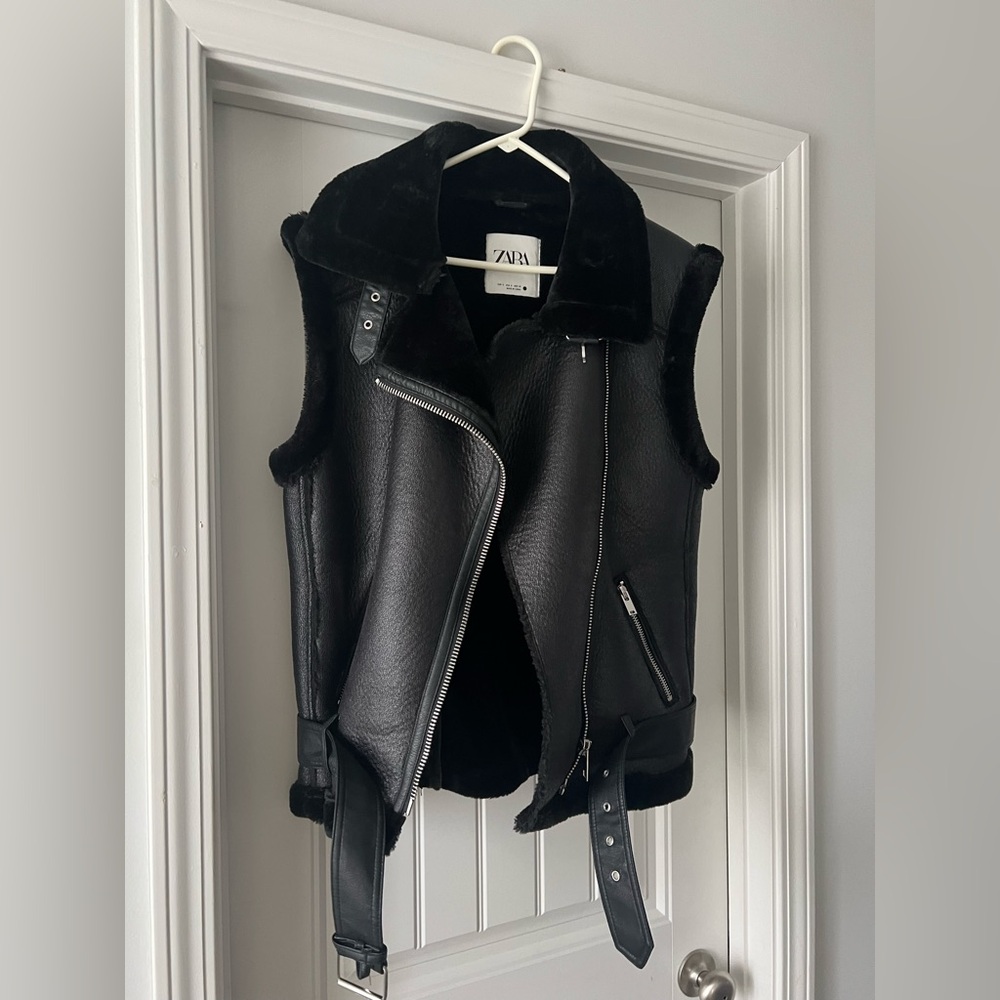 Zara utility moto vest
